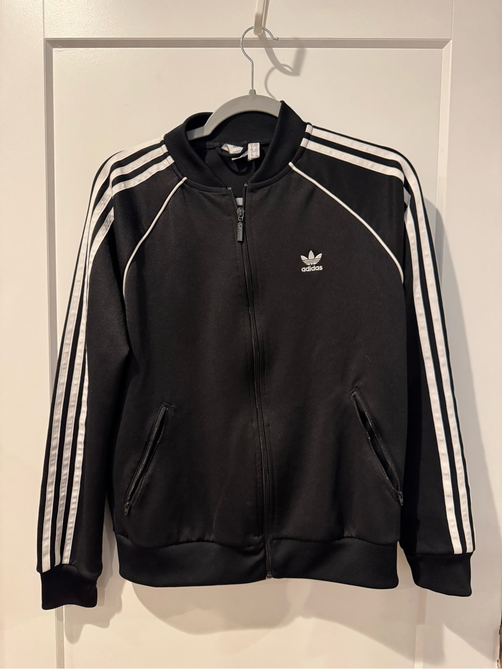 adidas Black Jacket with White Trefoil Label